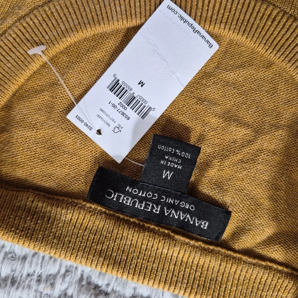 Banana Republic Sweater 653677-00-1 Mens Medium Organic Cotton Colorblock Preppy
